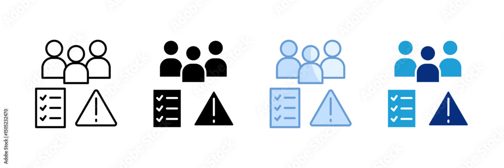 Poster evaluation icon set multiple style collection