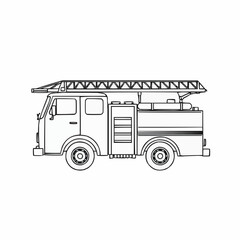 Drawing of a fire truck.