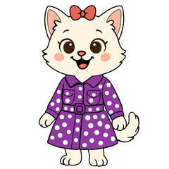 Animated vector illustration of a cat named Stella.