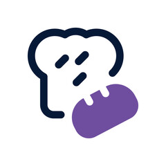 bread duotone icon. Sleek and modern vector icon for websites, mobile apps, marketing materials, and corporate design. Fully scalable and ready to use.