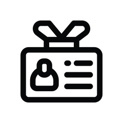 Obraz premium student card line icon. Clean and minimalist vector icon for websites, mobile apps, presentations, and logos. Fully scalable and customizable for any project.