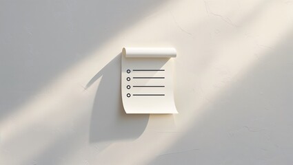 Obraz premium Clean checklist on beige wall