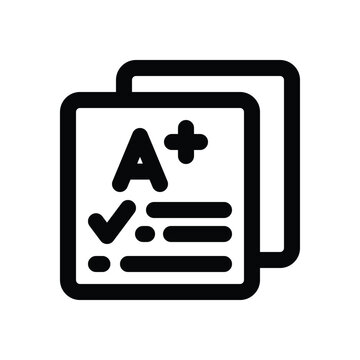 transcript line icon. Clean and minimalist vector icon for websites, mobile apps, presentations, and logos. Fully scalable and customizable for any project.