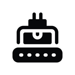 conveyor glyph icon. Strong and solid vector icon for websites, mobile interfaces, presentations, and visual branding. High quality and easy to edit.