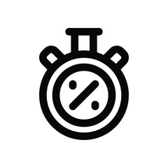 stopwatch line icon. Clean and minimalist vector icon for websites, mobile apps, presentations, and logos. Fully scalable and customizable for any project.