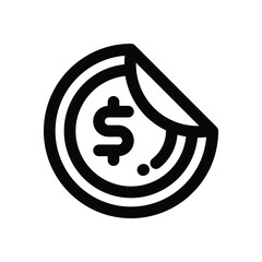 discount line icon. Clean and minimalist vector icon for websites, mobile apps, presentations, and logos. Fully scalable and customizable for any project.