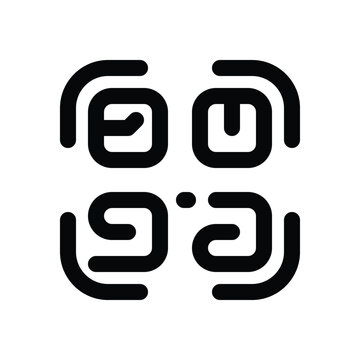 qr code line icon. Clean and minimalist vector icon for websites, mobile apps, presentations, and logos. Fully scalable and customizable for any project.
