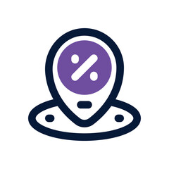 location duotone icon. Sleek and modern vector icon for websites, mobile apps, marketing materials, and corporate design. Fully scalable and ready to use.