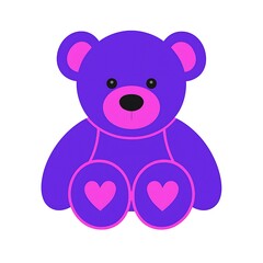 Naklejka premium teddy bear with heart
