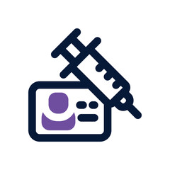 vaccine duotone icon. Sleek and modern vector icon for websites, mobile apps, marketing materials, and corporate design. Fully scalable and ready to use.