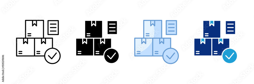 Poster procurement icon set multiple style collection