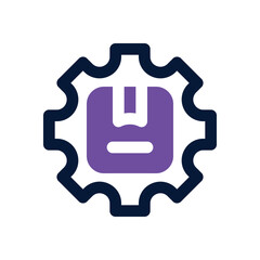 gear duotone icon. Sleek and modern vector icon for websites, mobile apps, marketing materials, and corporate design. Fully scalable and ready to use.