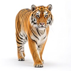 Majestic Tiger Walking, Powerful Wild Cat Portrait