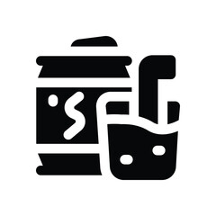 energy drink glyph icon. Strong and solid vector icon for websites, mobile interfaces, presentations, and visual branding. High quality and easy to edit.