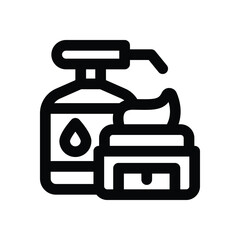 skincare line icon. Clean and minimalist vector icon for websites, mobile apps, presentations, and logos. Fully scalable and customizable for any project.