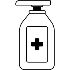 Hand Sanitizer Bottle Icon 