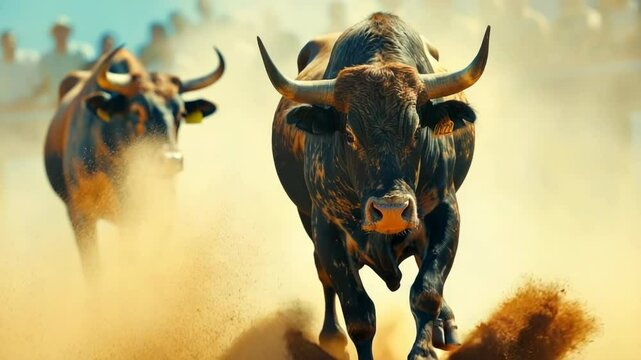 Bullfight. Traditional Spanish bullfighting spectacle. Bullfighting - Art