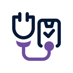 health check up duotone icon. Sleek and modern vector icon for websites, mobile apps, marketing materials, and corporate design. Fully scalable and ready to use.