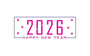 Modern Happy New Year 2026 Greeting Design