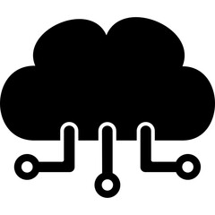 A Clean Data Storage Cloud Icon