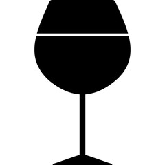 A Sleek Wine Glass Illustration