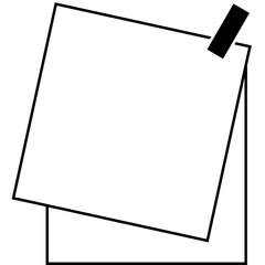 Obraz premium A Square Memo Sheet Icon