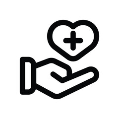 treatment line icon. Clean and minimalist vector icon for websites, mobile apps, presentations, and logos. Fully scalable and customizable for any project.