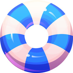 Obraz premium Summer holiday trip cartoon font inflatable ring letter O. Resort vacation typeset letter, summer vector kids ABC type element. Holiday leisure font sign or travel English alphabet typeface symbol