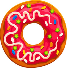 Fast food donut meal cartoon English ABC font letter O. Fast food cafe dessert cartoon ABC font O letter. Takeaway meal vector English font typeface letter, alphabet symbol or typeset element