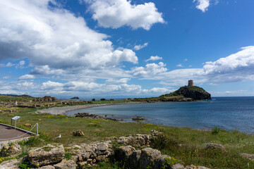 Particolari del Parco archeologico di Nora, in Sardegna 