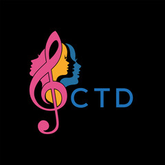 Fototapeta premium CTD letter logo. CTD blue image on white background. CTD Monogram logo design for entrepreneur and business CTD best icon. 