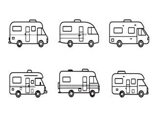 modern rv line art design suitable for commercial use