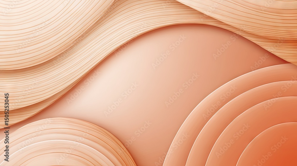 Aufkleber abstract design with layered curves and circles.