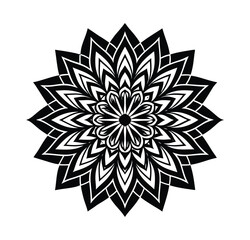 Abstract snowflake vector design on a white background, a cold winter decoration symbol or ornament for the holiday season