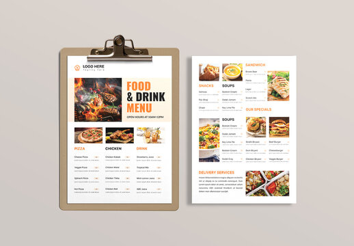 Clean Food Menu Template