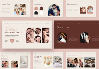 Wedding Style Mood Board Presentation Layout