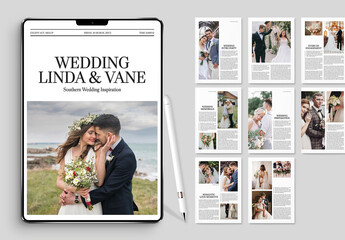 Digital Wedding Photo Album Layout
