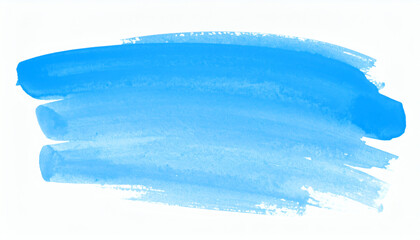 Light Blue Brush Stroke Isolated on Transparent Background for Artistic and Creative Design Use
