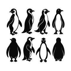 Collection of Penguin Silhouettes