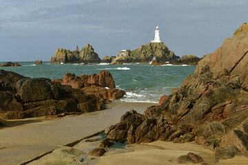 La Corbiere point, Jersey, U.K. Most Southerly lighthouse in Great Britain.