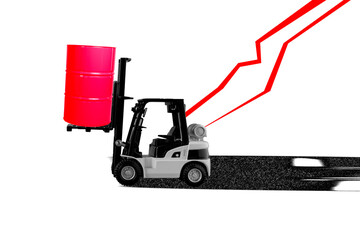 Template sketch image composite artwork collage of machine lifting distribution delivery market...