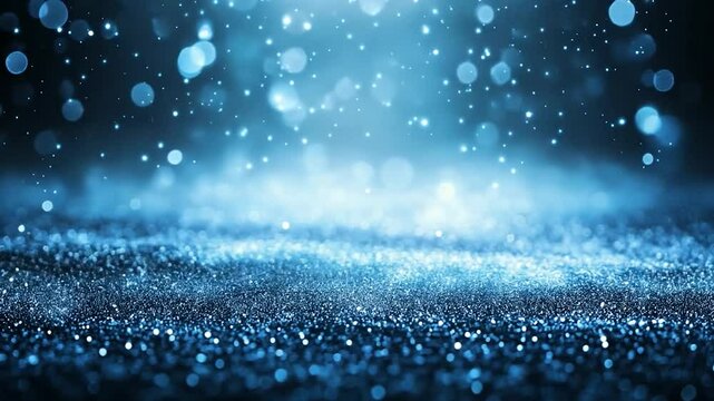 Sparkling Blue Glitter Background