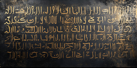 Wall Art Featuring Ancient Scripts and Calligraphy Design