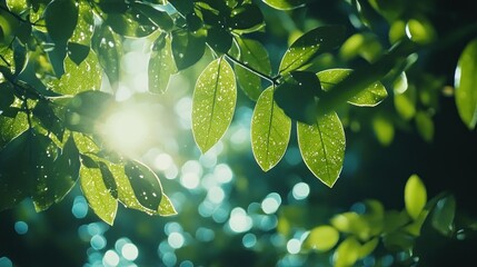 Sunlight Through Leaves