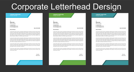 Professional Modern Letterhead Template | A4 Size, Editable & Print Ready EPS File