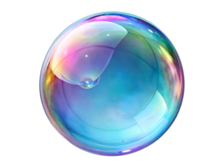 bubble. Soap bubble isolated on white background.