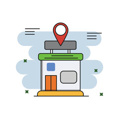 coffee cup color line icon with white background vector stock illustration