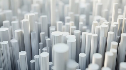 Obraz premium Abstract 3D background with creative modern design elements illustrating economic data and financial charts. High-quality, detailed visual for business, finance, and data analysis concepts.