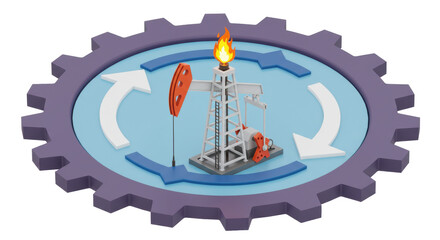 Isolated Oil Derrick Gear System