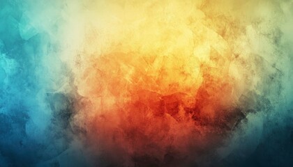 Fototapeta premium Abstract Colorful Watercolor Background Texture Teal Orange Yellow Red Hues